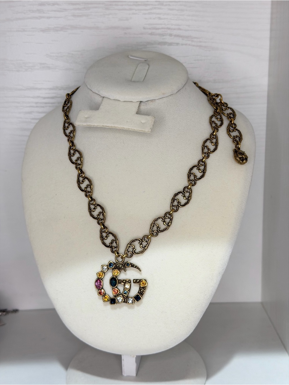 Gucci GG Necklace with colorful crystals - Picture 3 of 13
